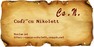 Csécs Nikolett névjegykártya